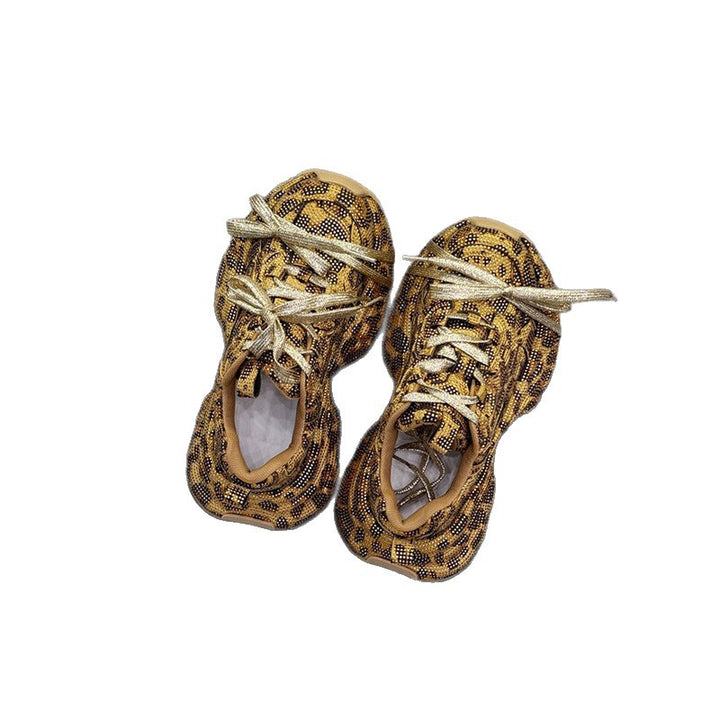 Women's sporty glittering chunky sneakers with padded comfort Mune Fashion