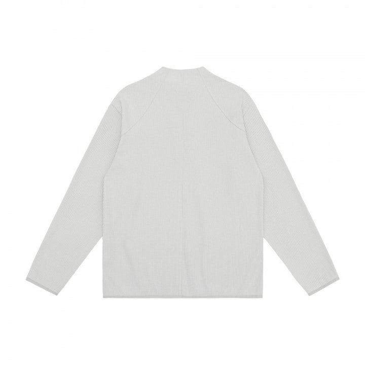Unisex Waffle Knit Half-Zip Pullover with Raglan Sleeves Mune Fashion