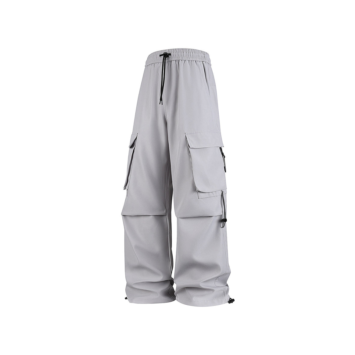 Herren Baggy‑Cargohose im Tech‑Utility‑Stil mit elastischem Tunnelzugbund, großen Klappfächern und Zipper‑Details Mune Fashion