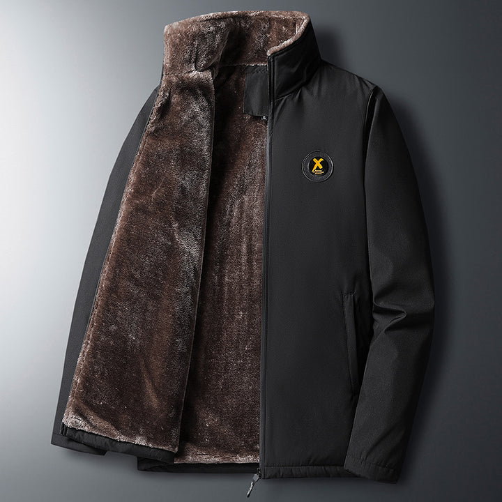 Men's multifunctional quilted jacket with deep collar and soft lining Mune Fashion