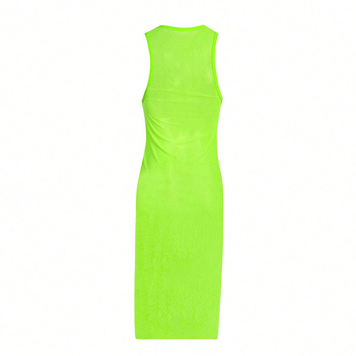 Women's elegant midi dress with draping