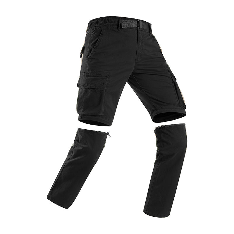 Men's Zip-off Convertible Cargo Pants with detachable legs and multiple pockets Drune