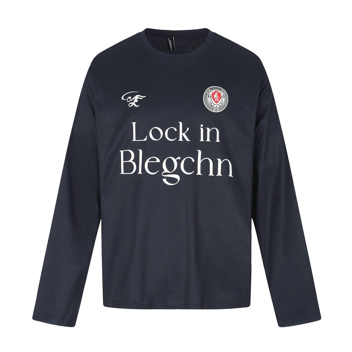 Unisex Round Neck Sweatshirt with large area Typo Print and embroidered Emblem Mune Fashion