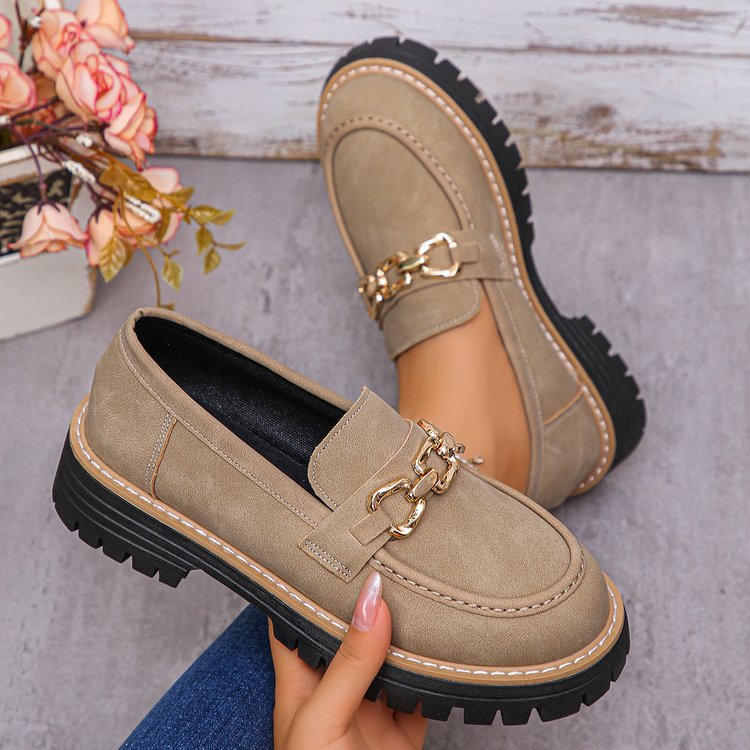 Women Elegant Moccasins with Robust Profile Mune Fashion