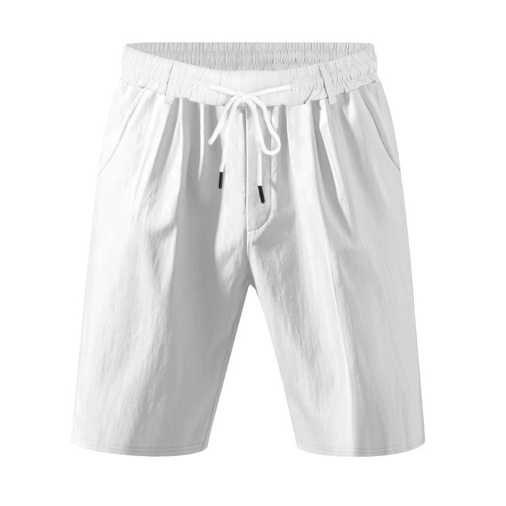 Men's knee-length lightweight functional shorts with elastic waistband, drawstring, and deep side pockets Mune Fashion