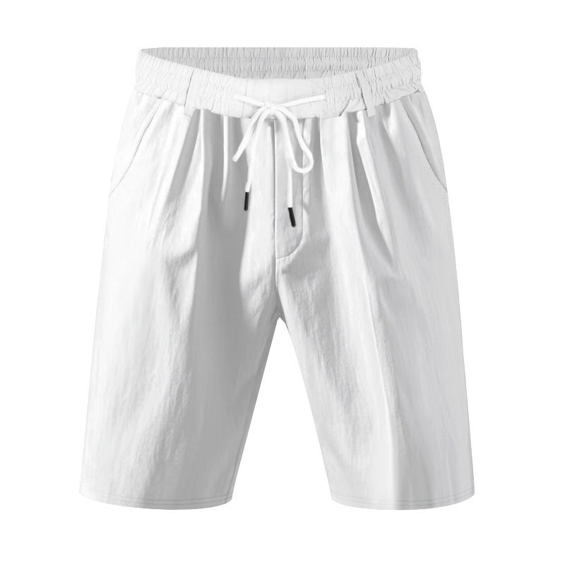 Men's knee-length lightweight functional shorts with elastic waistband, drawstring, and deep side pockets Mune Fashion