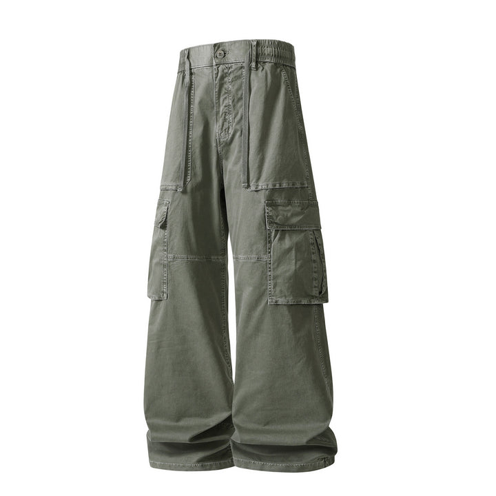 Herren Extraweite Utility-Cargo-Hose im Baggy‑Cut mit elastischem Bund und Mehrfachklappentaschen Mune Fashion