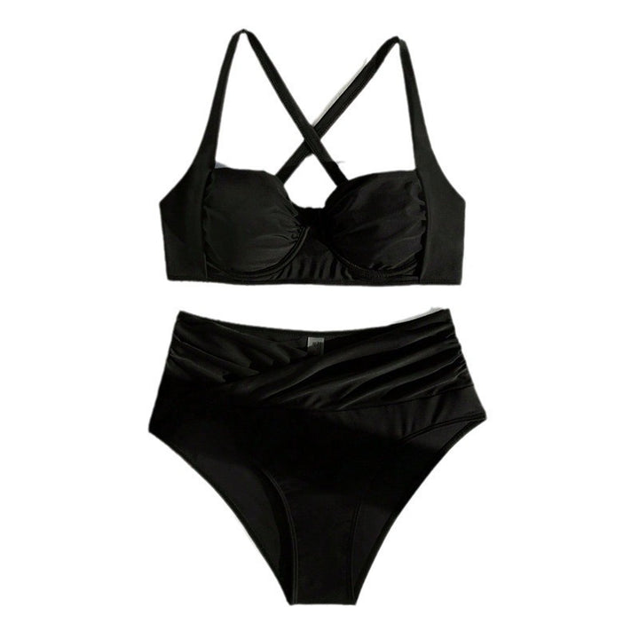 Women high-waisted bikini set with elegant straps Mune Fashion