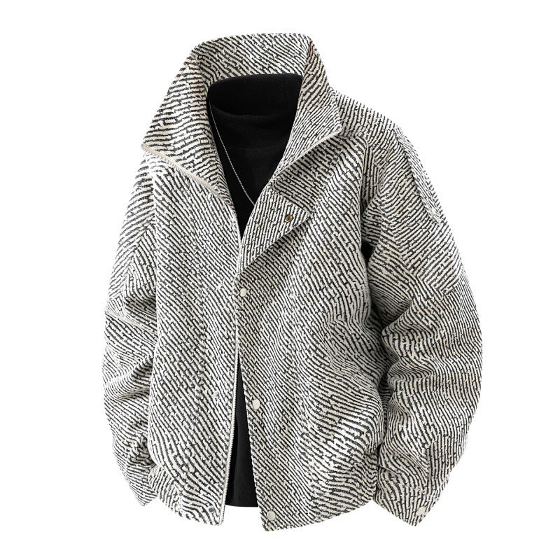 Ladies Fashion Quilted Jacket with High Collar Mune Fashion