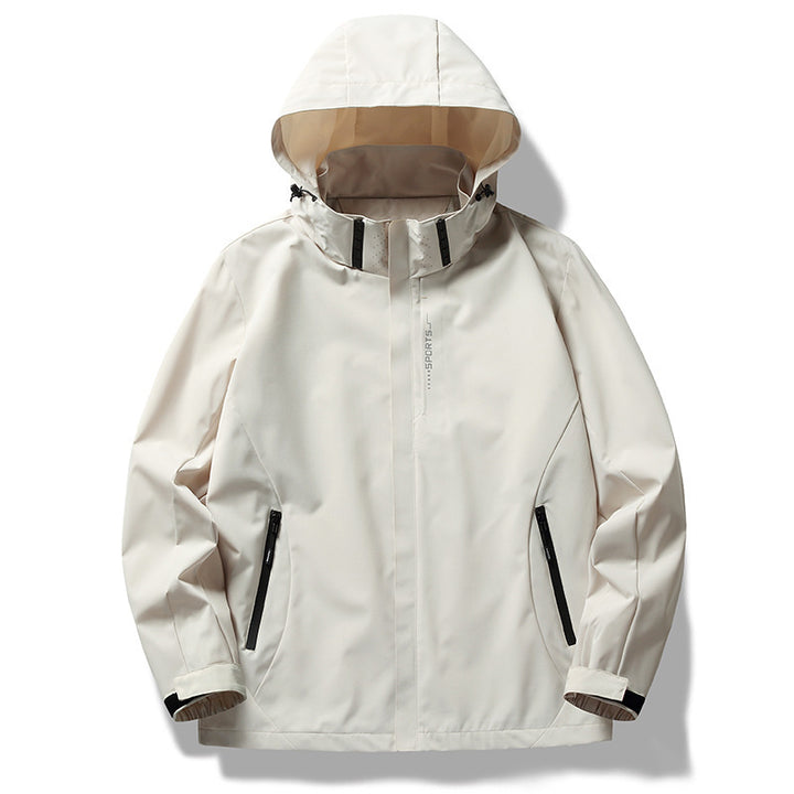 Men's wind and water-repellent softshell hooded jacket with concealed zipper placket Mune Fashion