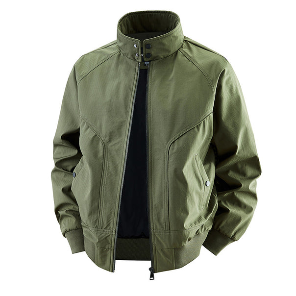 Men's  stretch canvas stand-collar utility bomber jacket Mune Fashion