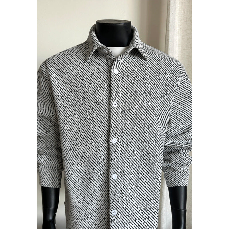 Men Printed Long Sleeve Shirt Mune Fashion