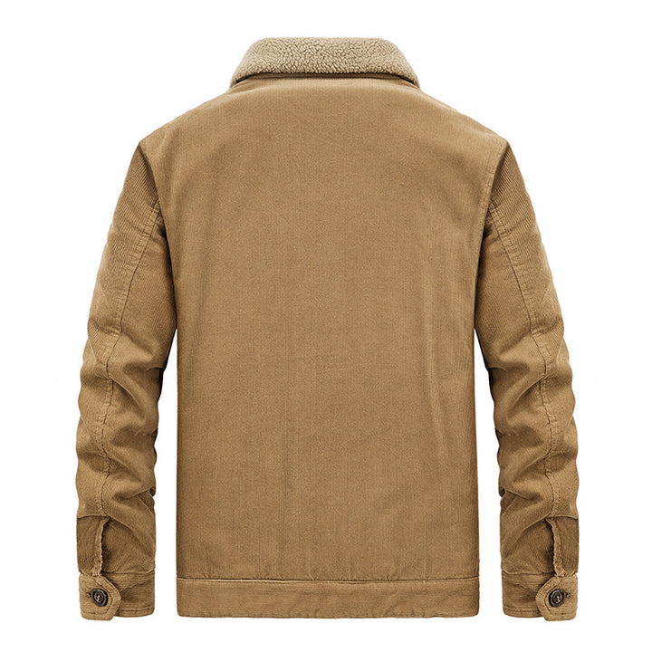 Men's corduroy blouson with full Sherpa lining and lapel collar Mune Fashion