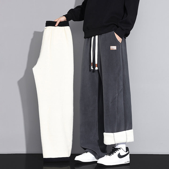 Women's Loose-Fit Fleece Jogging Pants with Practical Side Pockets
