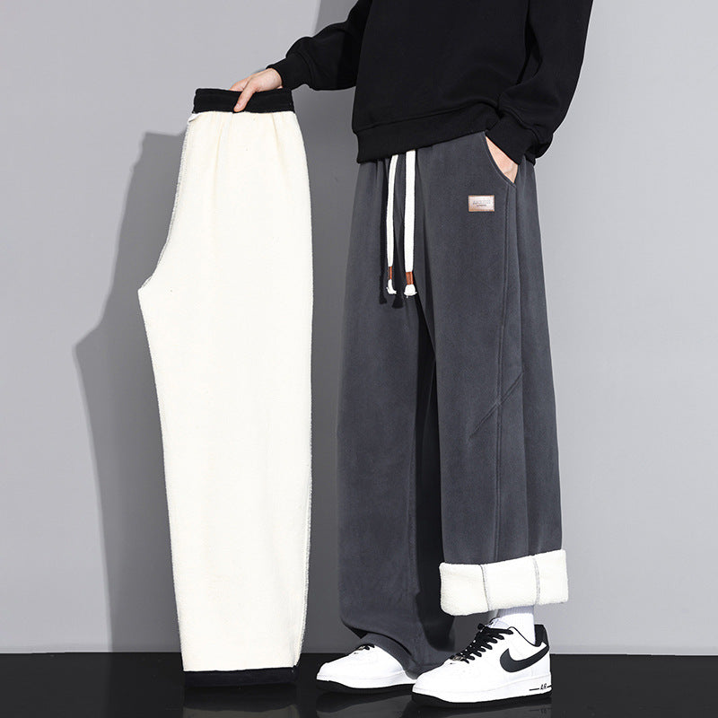 Women's Loose-Fit Fleece Jogging Pants with Practical Side Pockets
