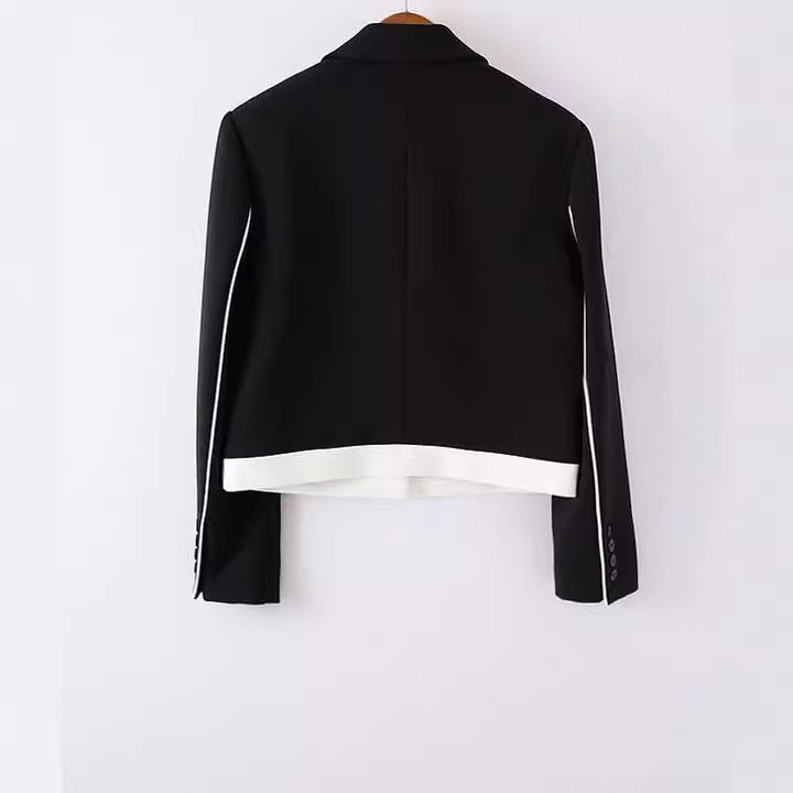 Women's Fashionable Blazer with Textured Surface Mune Fashion