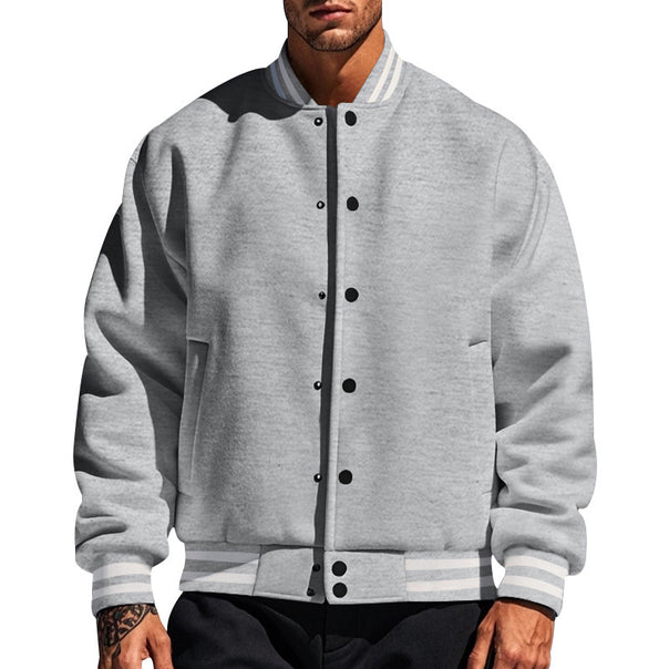 Men's nan college cardigan in retro look with ribbed collar, snap button closure and side pockets Mune Fashion