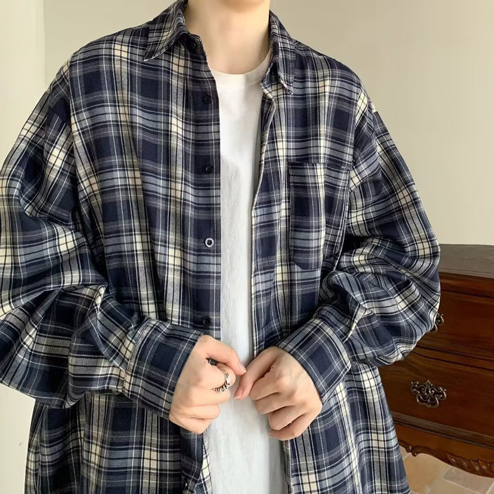 Women Casual Checkered Blouse with Loose Fit Mune Fashion