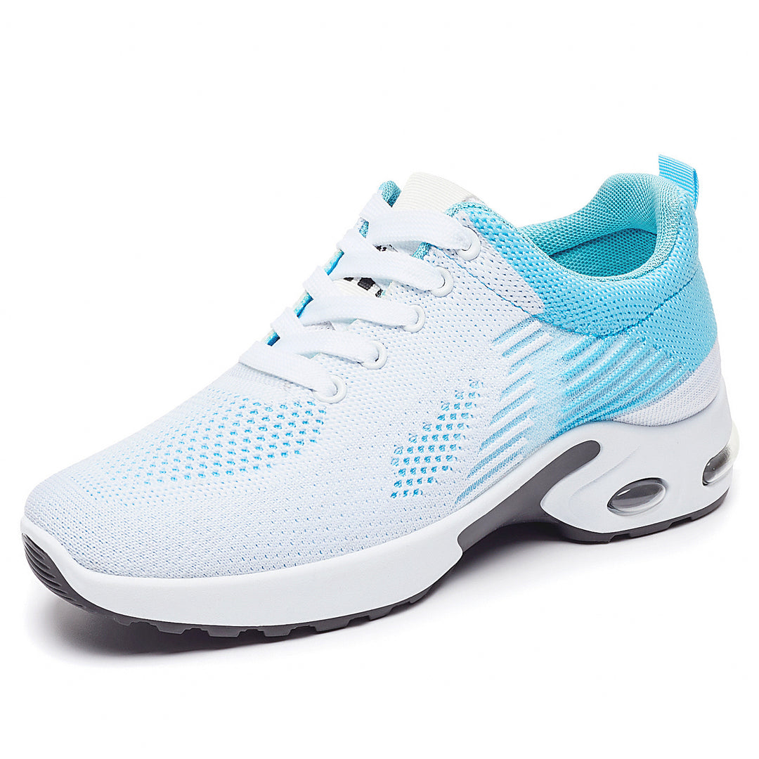 Women's breathable knit sneakers with air-cushioned sole and padded ankle closure Mune Fashion