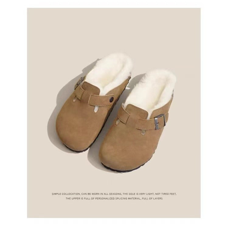 Women's -lined clog slipper with adjustable metal buckle and anatomical cork footbed Mune Fashion