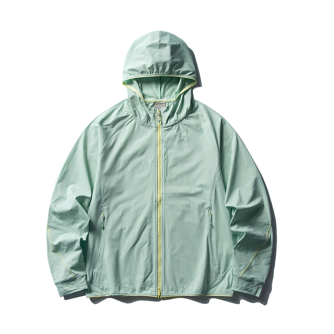 Women's Lightweight Ripstop Outdoor Hoodie Jacket with Raglan Sleeves and Zipper Pockets Mune Fashion
