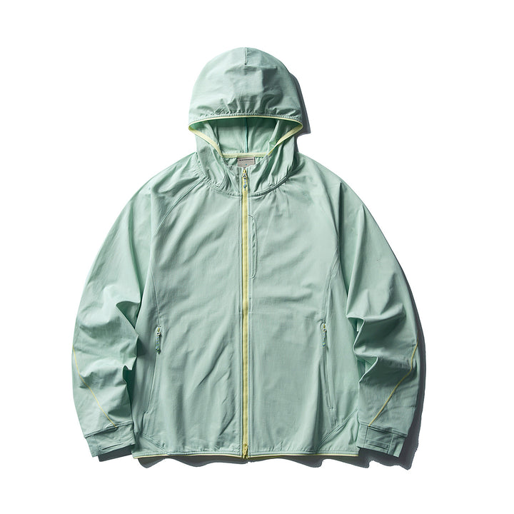 Women's Lightweight Ripstop Outdoor Hoodie Jacket with Raglan Sleeves and Zipper Pockets Mune Fashion