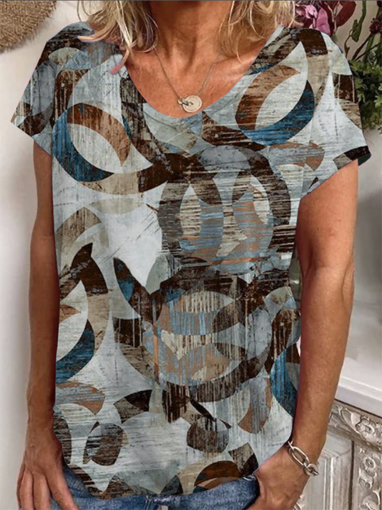 Ladies Loose Blouse with Colorful Paisley Pattern Mune Fashion