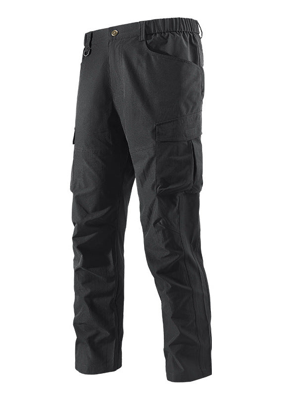Men's Robust-Constructive Cargo Trekking Pants with Elastic Waistband and Multiple Pockets Mune Fashion