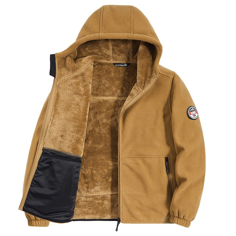 Men's fleece jacket with hood and teddy lining Mune Fashion