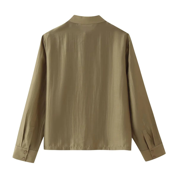 Men's lightweight mandarin jacket with stand-up collar, knot closures, and patch pockets Mune Fashion
