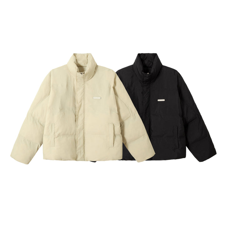 Unisex Boxy-Puffer Blouson with high stand-up collar and concealed front panel Mune Fashion
