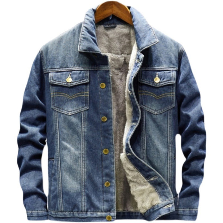 Men's Tailored Denim Jacket with Fleece Lining Mune Fashion
