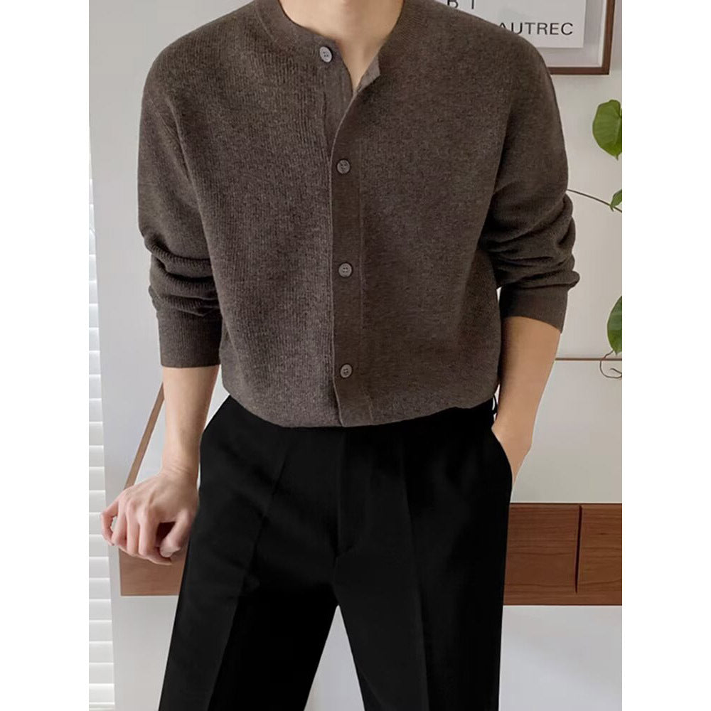 Men's Fashionable Cardigan with Button Placket Mune Fashion