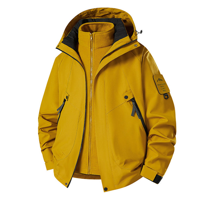 Men's 3-in-1 Softshell Parka with removable fleece inner jacket and technical hood Mune Fashion
