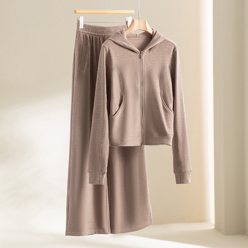 Women Wide Comfort Pants with High Elastic Waistband and Side Pockets Mune Fashion