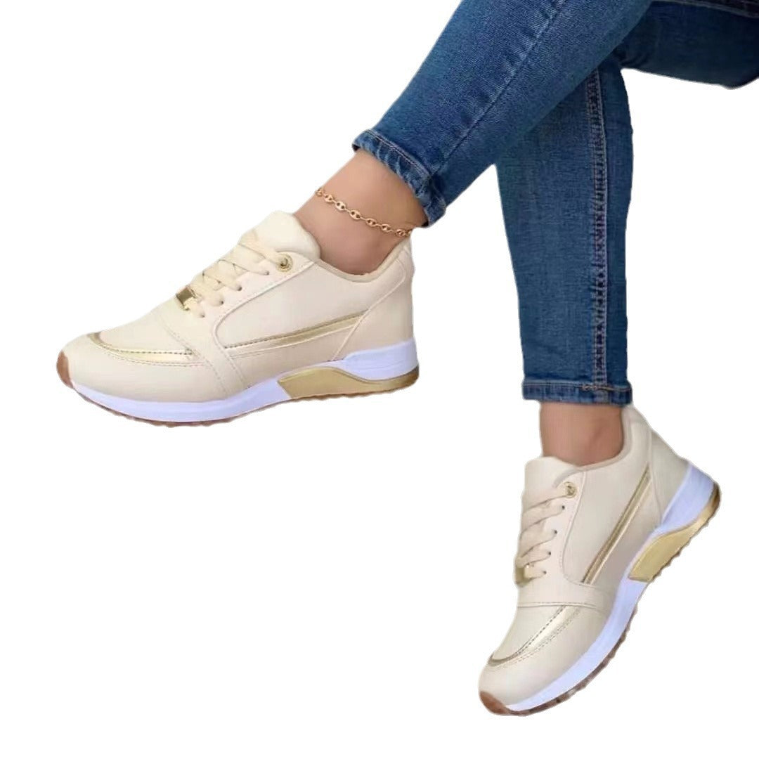 Damen Komfort-Keil-Sneaker im Retro-Sportstil Mune Fashion
