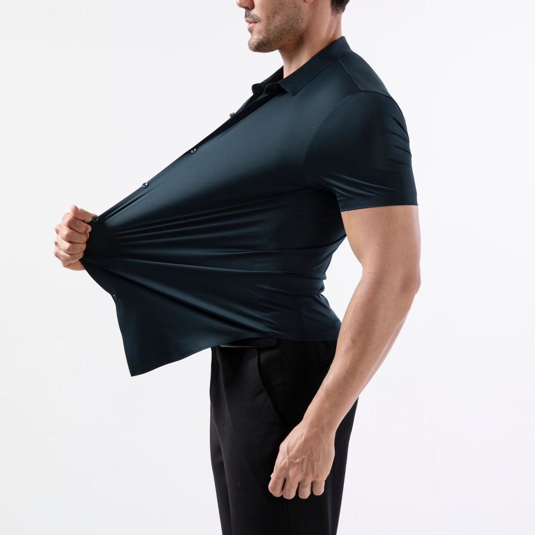 Elastic Slim Fit Men's Shirt
