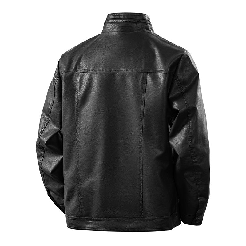 Men's faux leather jacket in sporty design Mune Fashion