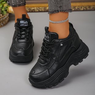 Women’s Chunky Platform Sneaker with sculpted profile sole and padded shaft Mune Fashion