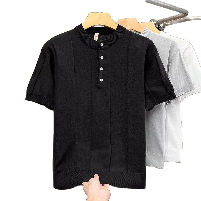 Men's Elegant Knit Shirt Mune Fashion