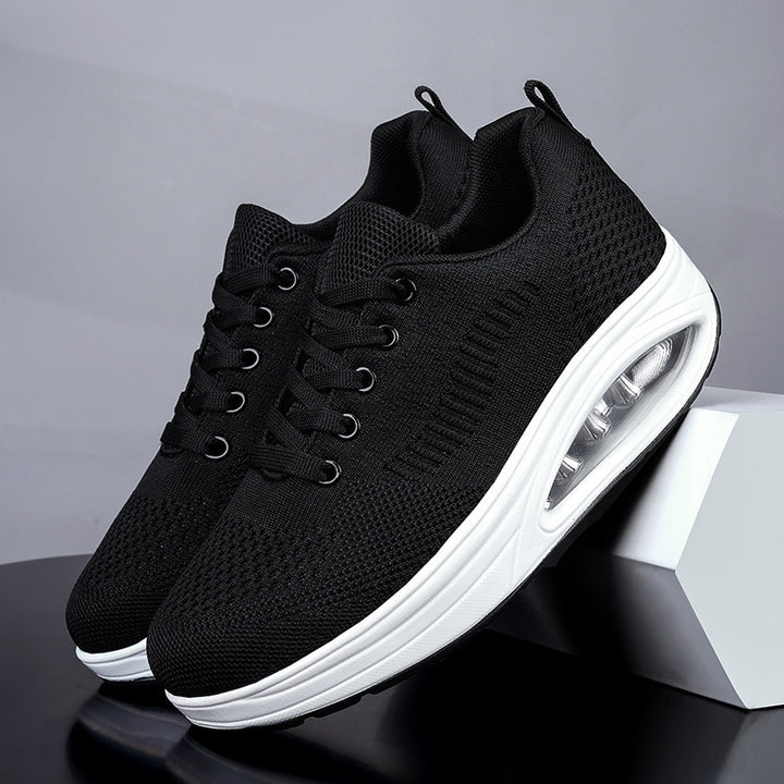 Women's breathable platform walking sneakers with visible air chamber and orthopedic comfort sole Mune Fashion