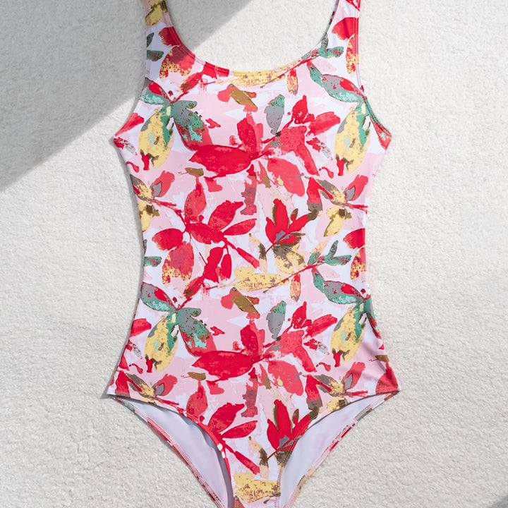 Women's One-Piece Swimsuit with Floral Pattern Mune Fashion