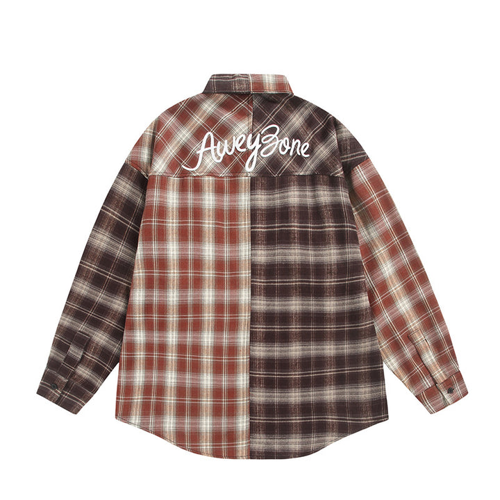 Unisex Split Check Overshirt in Shirt Jacket Style Mune Fashion