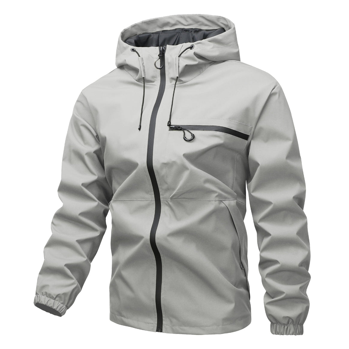 Men's Waterproof Softshell Jacket with Adjustable Hood, Sealed Zippers, and Chest Pocket Mune Fashion