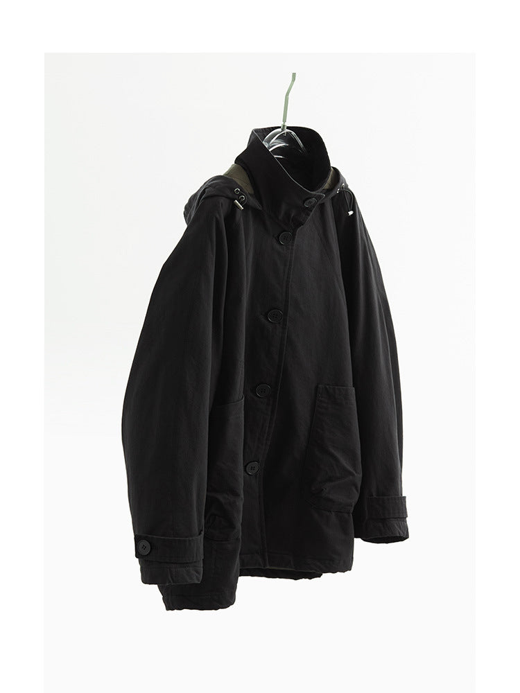 Women's Fashionable Transitional Jacket with Removable Hood Mune Fashion