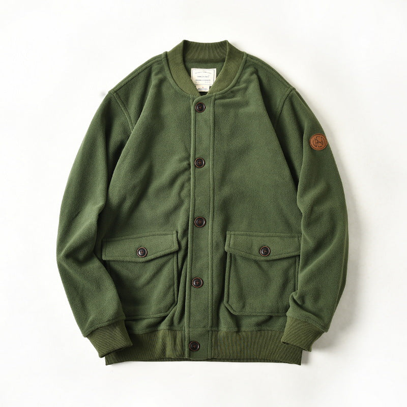 Men's fleece jacket with practical pockets Mune Fashion