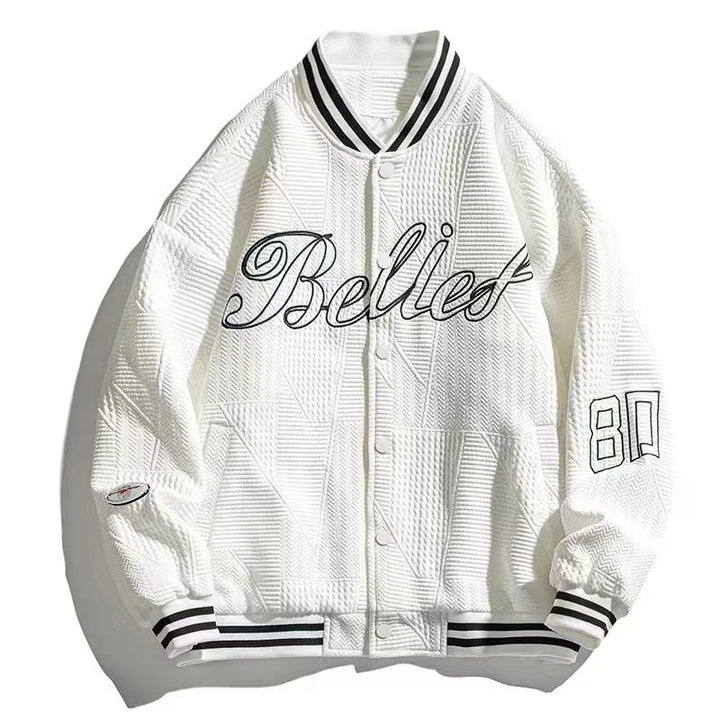 Men's sporty bomber jacket with textured design Mune Fashion