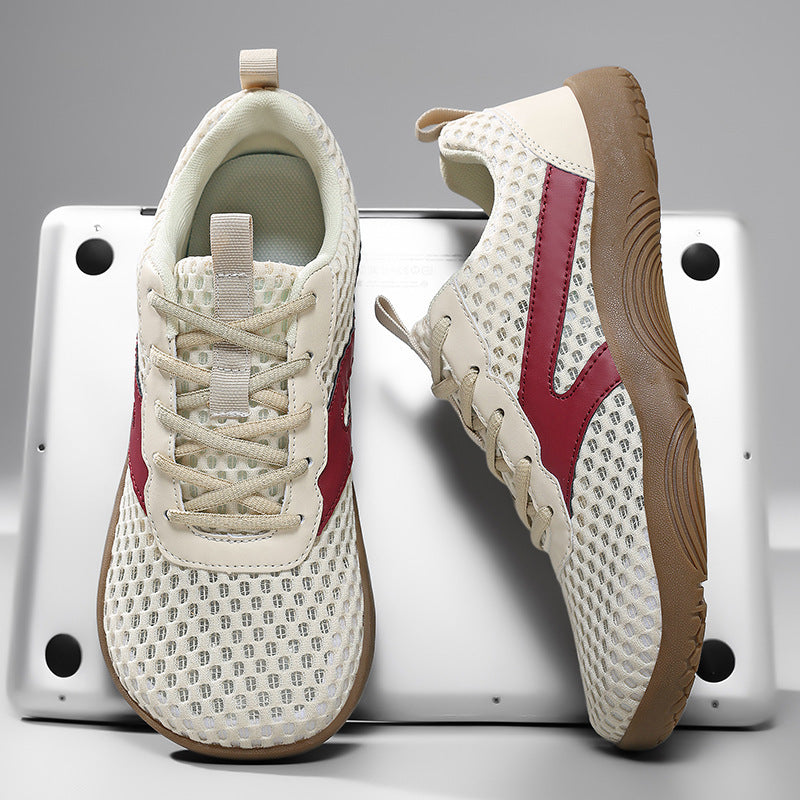 Men's urban mesh runner with three-dimensional ventilated fabric, shock-absorbing lightweight foam midsole, and heel pull tab Mune Fashion