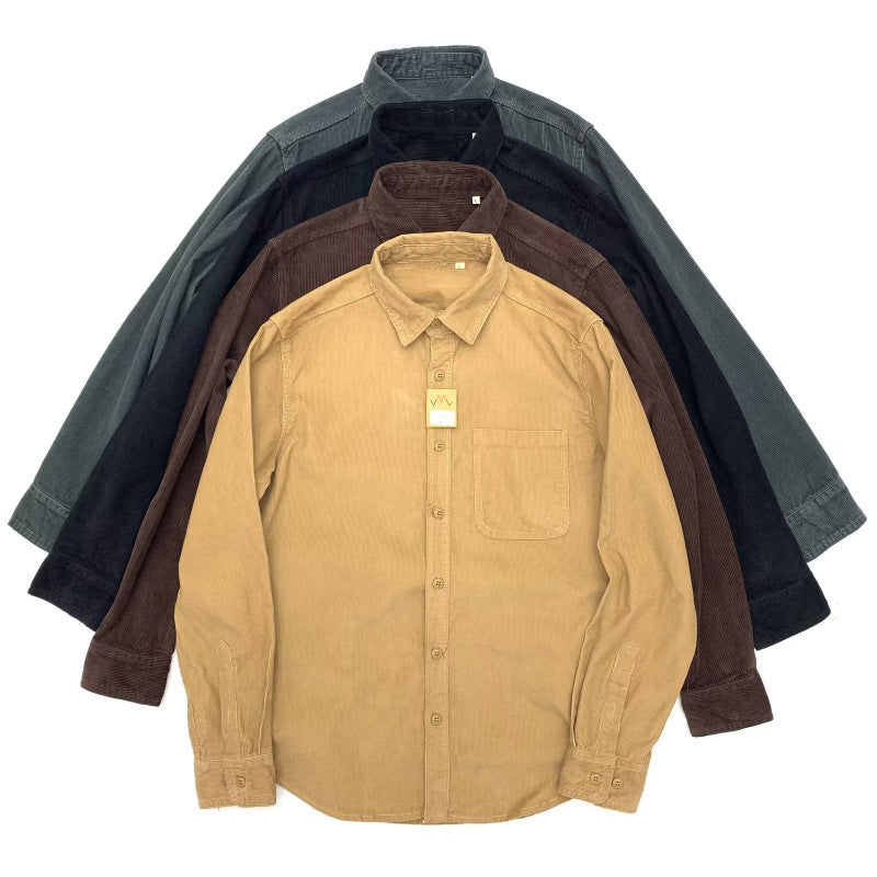Men's Casual Cord Shirt Jacket Mune Fashion