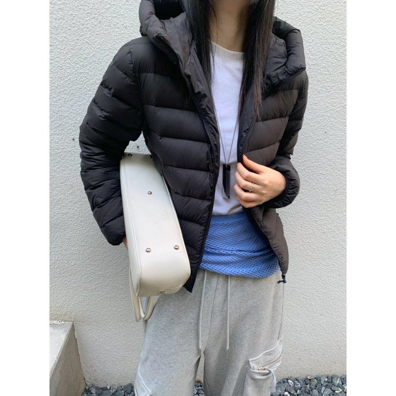 Women's quilted down jacket with high collar and light thermal insulation Mune Fashion